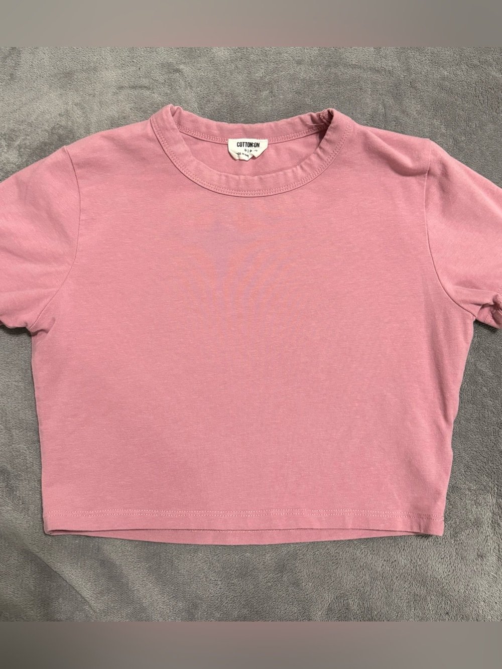 Cotton on cropped pink tee